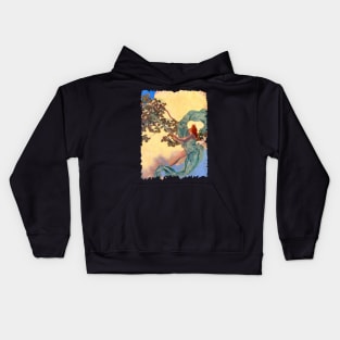 Girl on a Swing Kids Hoodie